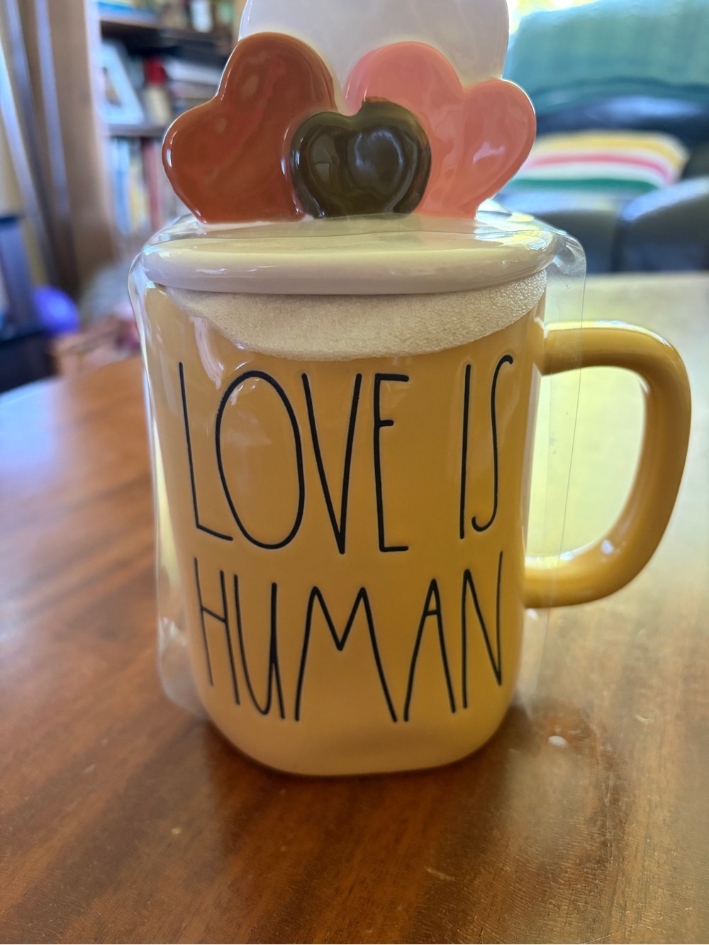 New Rae Dunn Love Is Human Mug Topper